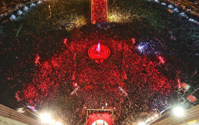 گزارش تصویری برگزاری اولین مراسم بدرقه زائران اربعین در میدان آزادی