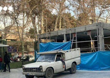ساخت سازه بتنی در محدوده دانشگاه تهران