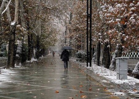 بارش برف و باران در تهران