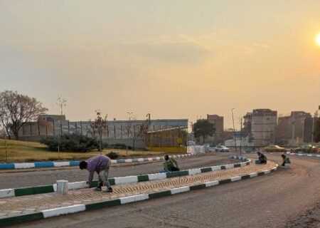 جداول اتوبان دوران در منطقه ۱۳ رنگ‌آمیزی شد