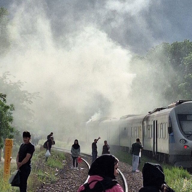 تصاویر آتش‌سوزی قطار، ارتباطی با متروی تهران ندارد