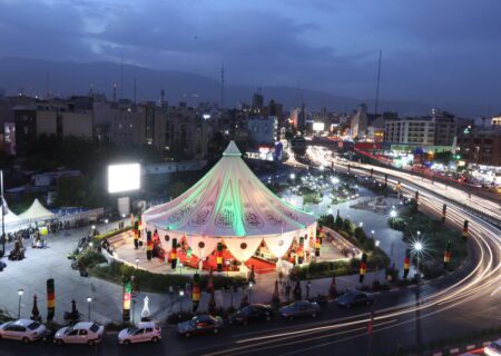 نورپردازی ویژه در ۱۶ میدان مهم تهران