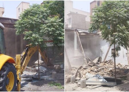 ۲واحد غیر مجاز در مرکز شهر تخریب شد