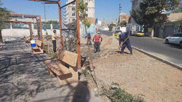 پیشرفت ۹۰ درصدی پروژه اصلاح هندسی میدان صبح صادق در محله هرندی