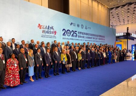 عکس یادگاری زاکانی با شهرداران شهرهای بزرگ دنیا در افتتاحیه UCLG