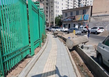 احداث ۱۰۰ متر مربع پیاده‌رو در محله گلشن برای تحقق شهر پویا